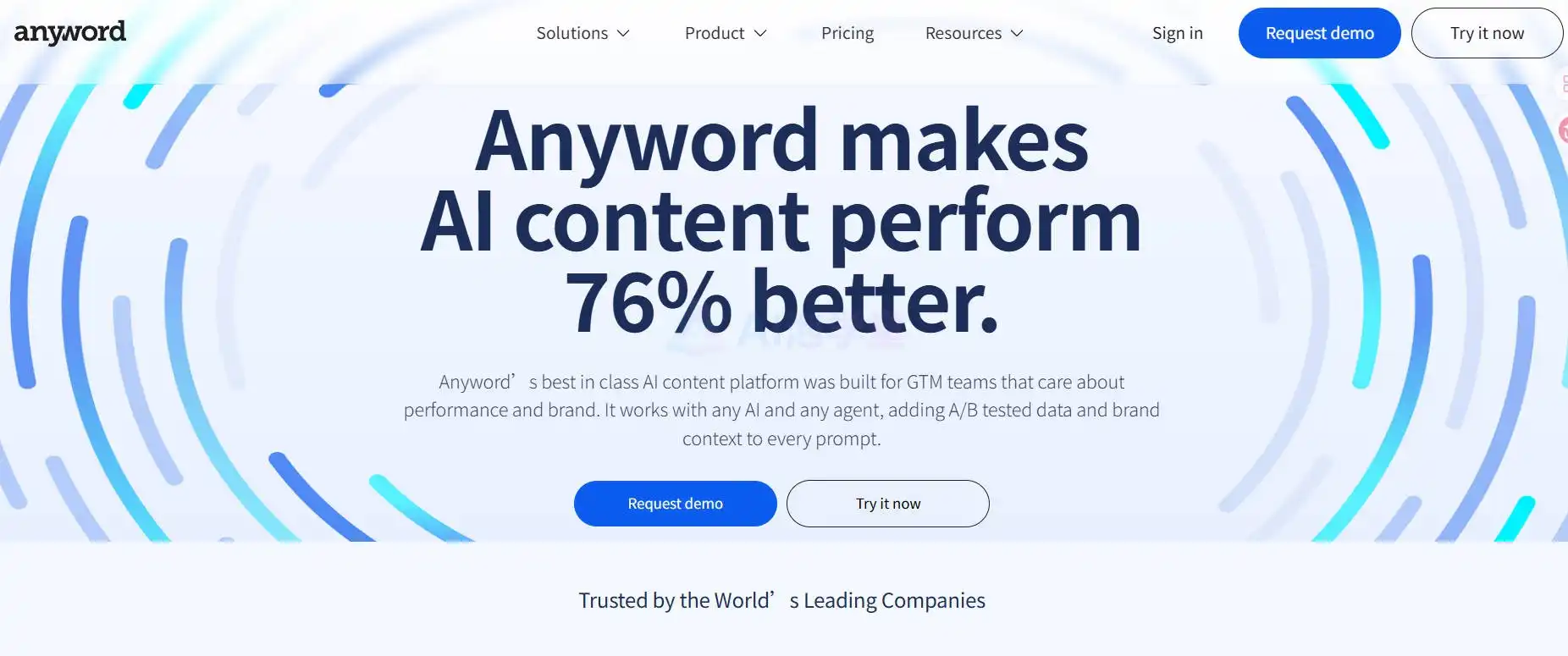 Anyword - 数据驱动的AI文案军师,英文强中文弱 Anyword - 数据驱动的AI文案军师,英文强中文弱